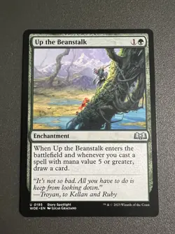 MTG - Up the Beanstalk - Wilds of Eldraine - #0195 - NM - Green - Regular - Image 1