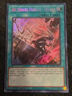 Sky Striker Mobilize - Engage! Secret Rare BLMR-EN091 Yugioh alt Art - Image 1