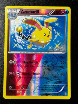 Azumarill (Shiny) 77/114 Steam Siege Reverse Holo Rare Dual Type Pokemon Card - Image 1