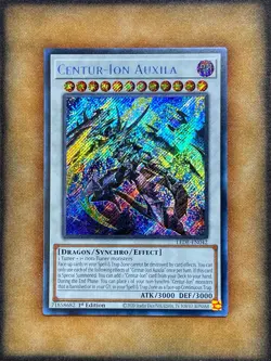 Yugioh Centur-Ion Auxila LEDE-EN042 Secret Rare 1st Ed NM - Image 2