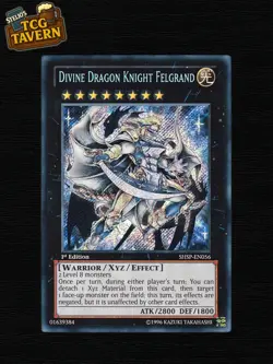 Yu-Gi-Oh Divine Dragon Knight Felgrand SHSP-EN056 1st Edition Secret Rare EU - Image 1