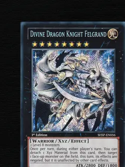 Yu-Gi-Oh Divine Dragon Knight Felgrand SHSP-EN056 1st Edition Secret Rare EU - Image 4