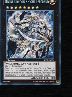 Yu-Gi-Oh Divine Dragon Knight Felgrand SHSP-EN056 1st Edition Secret Rare EU - Image 7