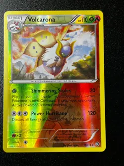 Volcarona (Shiny) 15/114 Steam Siege Reverse Holo Rare Dual Type Pokemon Card NM - Image 1