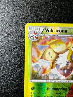 Volcarona (Shiny) 15/114 Steam Siege Reverse Holo Rare Dual Type Pokemon Card NM - Image 4