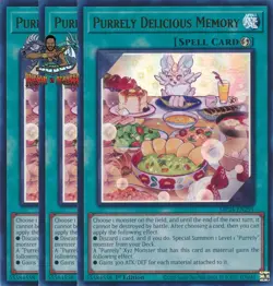 Yugioh! 3x Purrely Delicious Memory MP24-EN291 Ultra Rare 1st Ed NM - Image 2