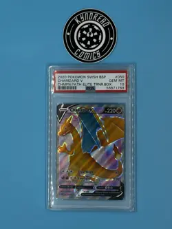 Pokemon TCG Champion's Path ETB CHARIZARD V #SWSH050 Promo PSA10 FREE S/H - Image 1