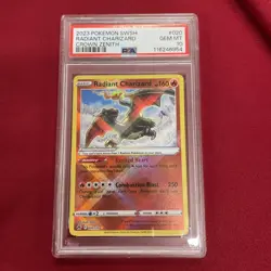 Graded PSA 10 2023 Pokemon SWSH Radiant Charizard Crown Zenith #020 GEM MT - Image 1