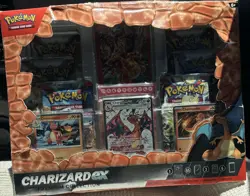 Pokemon Charizard ex Premium Collection box sealed 6 packs sleeves.Damaged Box - Image 1