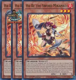Yugioh! 3x Ha-Re the Sword Mikanko MP24-EN293 Ultra Rare 1st Ed NM - Image 1