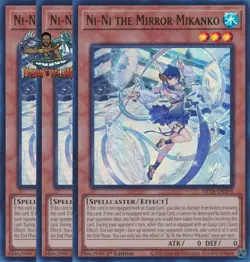 Yugioh! 3x Ni-Ni the Mirror Mikanko MP24-EN294 Ultra Rare 1st Ed NM - Image 2