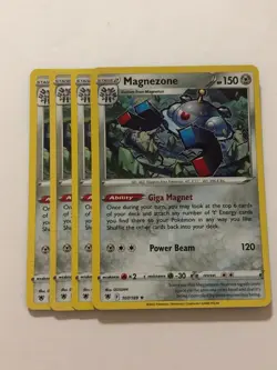 Pokemon Card Astral Radiance 4x Playset Holographic Magnezone 107/189 Near Mint - Image 3