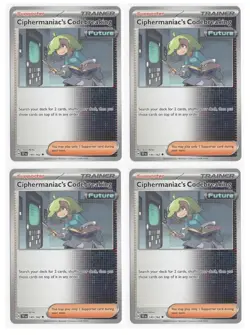 x4 Ciphermaniac's Codebreaking 145/162 Temporal Forces Pokemon Playset NM/M - Image 1