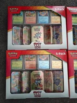 Lot of 4 Pokemon TCG Scarlet & Violet 151 5-Pack Mini Tins Costco Bundle SEALED - Image 3