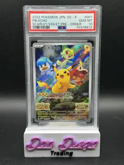 2022 Pokémon Scarlet Violet Pre-Order #001 Pikachu Holo Promo PSA 10 - Image 1