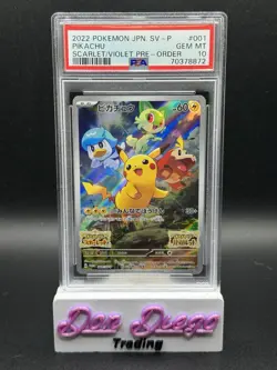 2022 Pokémon Scarlet Violet Pre-Order #001 Pikachu Holo Promo PSA 10 - Image 3