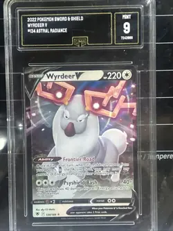 Pokémon TCG Wyrdeer v Astral Radiance Holo Ultra Rare Card 134/189 GMA Graded 9 - Image 3