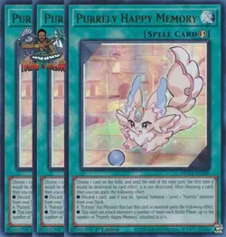 Yugioh! 3x Purrely Happy Memory MP24-EN290 Ultra Rare 1st Ed NM - Image 2