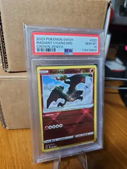 2023 Pokemon Swsh Radiant Charizard Crown Zenith #20/159 PSA 10 GEM MINT - Image 3