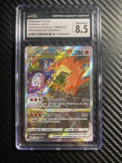 2022 Pokemon Sword & Shield Promo Card Charizard VSTAR SWSH262 CGC 8.5 MINT+ - Image 3