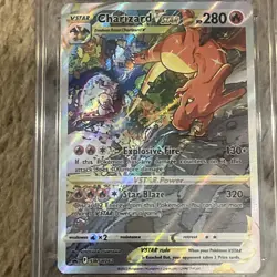 2022 POKEMON SWSH BLACK STAR PROMO #262 FULL ART CHARIZARD VSTAR CGC 9 MINT - Image 4