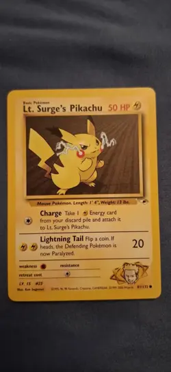 Lt. Surge's Pikachu 81/132, 2000 Gym Heroes, Pokemon TCG (LP-NM) - Image 1