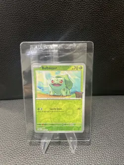 Bulbasaur Sealed PROMO 001/165 Best Buy Exclusive Reverse Holo Pokemon Card 151 - Image 3