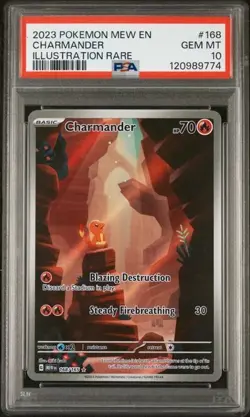 2023 Pokemon Scarlet Violet 151 Charmander Illustration Rare #168 PSA 10 - Image 3