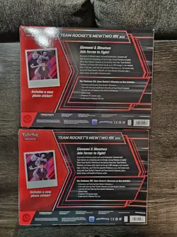 Pokemon TCG Destined Rivals Team Rockets Mewtwo EX Box X2 Box Wear - Image 2