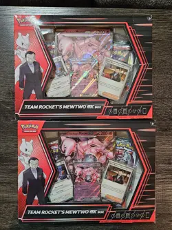 Pokemon TCG Destined Rivals Team Rockets Mewtwo EX Box X2 Box Wear - Image 9