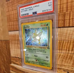 1999 Pokémon Jungle Scyther 10/64 HOLO PSA 7 - Image 12