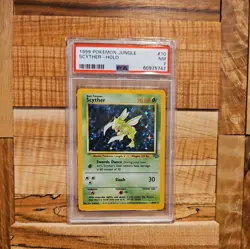1999 Pokémon Jungle Scyther 10/64 HOLO PSA 7 - Image 5