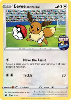 Eevee on the Ball - (Pokemon Futsal) 002/005 Miscellaneous Cards & Products Regular - Image 1
