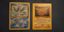 Articuno 17/62 & Zapdos 30/62, 1999 Fossil, Non-Holo, Pokemon TCG - Image 1