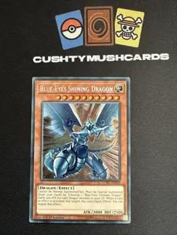 YUGIOH BLUE EYES SHINING DRAGON SECRET RARE LCKC-EN008 1ST EDITION - Image 1