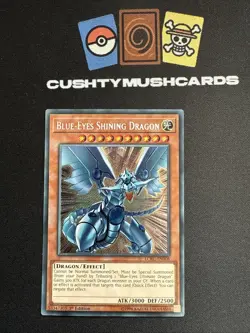 YUGIOH BLUE EYES SHINING DRAGON SECRET RARE LCKC-EN008 1ST EDITION - Image 4