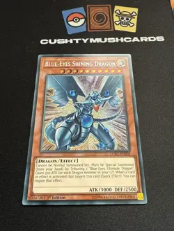 YUGIOH BLUE EYES SHINING DRAGON SECRET RARE LCKC-EN008 1ST EDITION - Image 5
