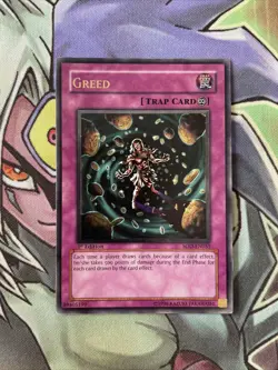 SOD-EN055 Greed Ultimate Rare 1st Edition NM Yugioh Card - Image 3