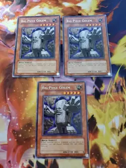 Yugioh - Big Piece Golem TDGS-EN008 LP/NM Unlimited Rare x3 - Image 1