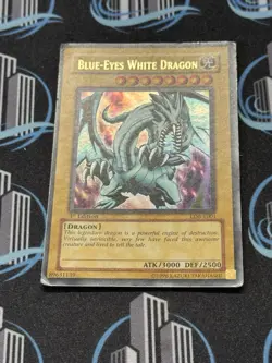 Yugioh Ultra Rare Blue-Eyes White Dragon LOB-E001 1st Edition - Image 4