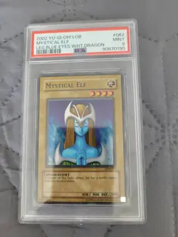 YUGIOH - PSA 9 - 2002 - LOB-062 - MYSTICAL ELF - SUPER - UNFIRST - Image 1