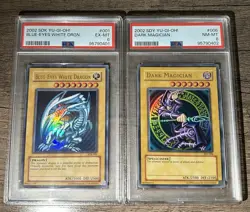Dark Magician SDY 006 & Blue Eyes White Dragon SDK 001 PSA 8, 6 Sequential - Image 6