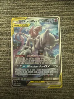 PokÃ©mon TCG Mewtwo and Mew GX Sun & Moon Holo Promo Card #SM191 - Image 1