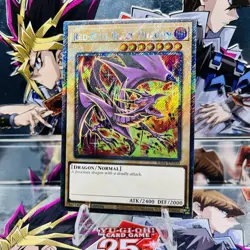 Yugioh Red-Eyes Black Dragon (8th Art) RA04-EN109 Platinum Secret Rare Near Mint - Image 1