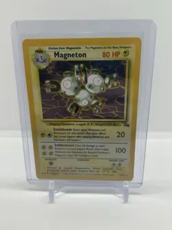 PokÃ©mon TCG Magneton Fossil Holo Rare Card 11/62 Unlimited - Image 3