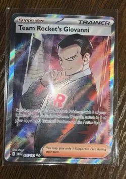 Pokemon TCG 2025 Team Rocket's Giovanni 225/182 Sv10: Destined Rivals Holo NM - Image 1