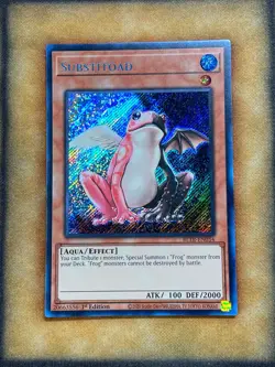Yugioh Substitoad BLTR-EN054 Secret Rare 1st Ed NM - Image 1