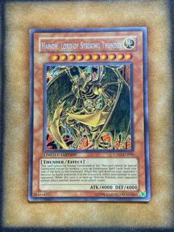 Yugioh Hamon, Lord of Striking Thunder CT03-EN006 Secret Rare Limited Edition LP - Image 1