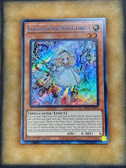 Yugioh Elzette of the White Forest INFO-EN014 Secret Rare 1st Ed NM - Image 1