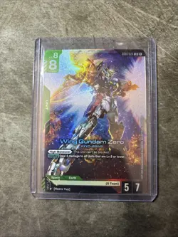 Gundam Card Game GD01 Newtype Rising GD01-024 LR Wing Gundam Zero TCG - Image 1